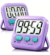 Antonki 2 Pack Digital Timer for Kids, Magnetic Countdown Kitchen Timers for Cooking, Egg, Classr...