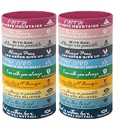 QEERBSIN Bible Verses Bracelets Motivational Christian Rubber Bracelets