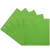 150 PCS Lime Green Double-Ply Cocktail Napkins -6.5x6.5 Inch Disposable Paper Napkins, Soft and S...