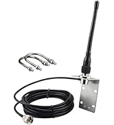 BOOBRIE VHF Marine Antenna 156-163MHz Boat Marine Radio Antenna 2-4dBi with PL259 Male Connector ...