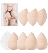 Real Perfection Makeup Sponge Set Blender Sponges, Latex-Free Beauty Makeup Sponges 7 pcs with 1 ...