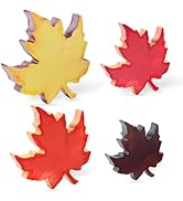 4Pack Fall Maple Leaves Table Decor for Home, Fall Table Decorations for Office, Farmhouse Thanks...