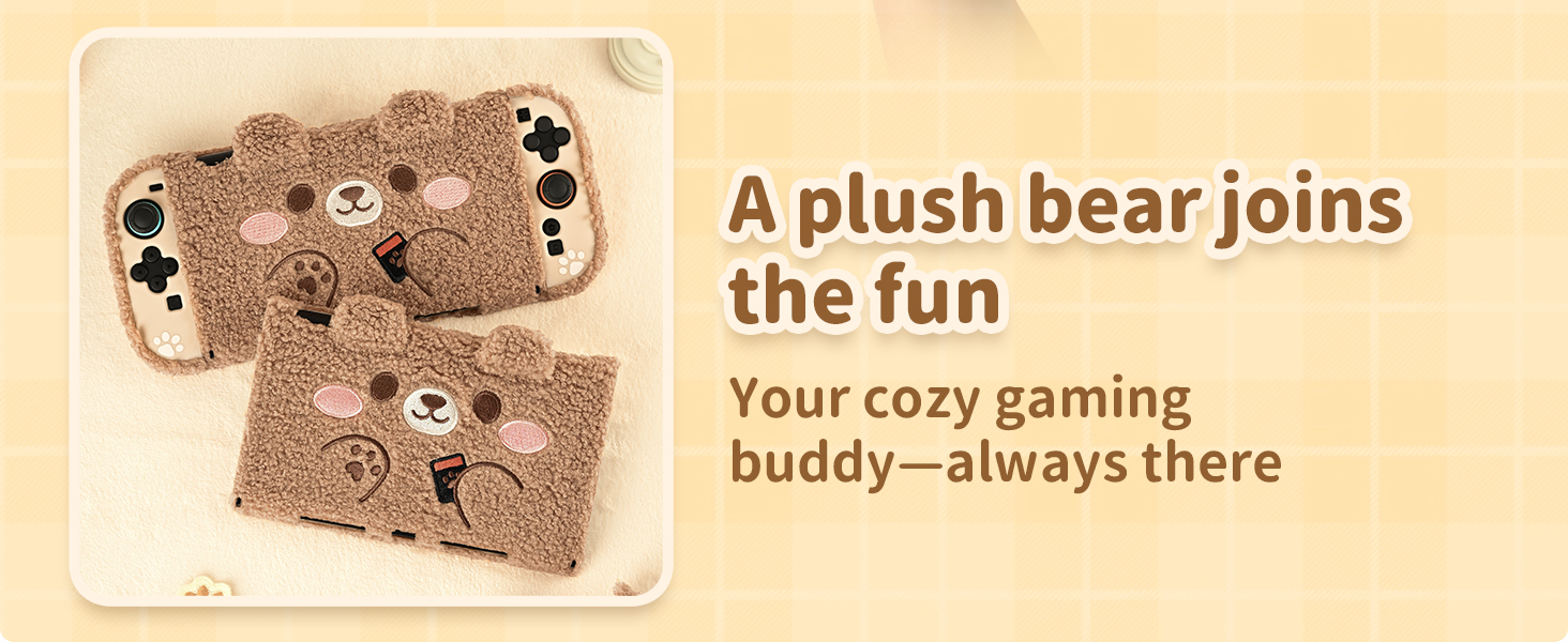 Switch 2 plush bear case