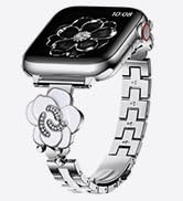 Fullmosa Camellia Slim Metal Band Compatible with Apple Watch Bands for Women Series 11/10/9/8/7/...