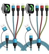 Travel Essentials,USB A/C 4 in 2 Multi Charging Cable for i Watch Charger/Type C Charger/IP Port,...