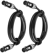 SMALL-EYE XLR Female to Female Cables 5 ft 2 Pack – Balanced 3-Pin Mic Patch Cables with 22 AWG O...