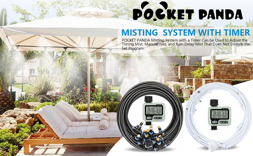 Misting system with timer