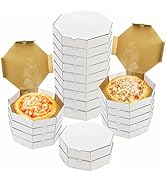 ZENFUN 20 Pc 12"×12"×2" White Pizza Boxes, Kraft Pizza Boxes, Corrugated Pizza Box, Take Out Food...