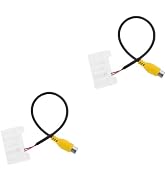 Mikikit 2pcs Reverse Camera Input Video Adapter for Cable for Backup Camera Display Connection De...
