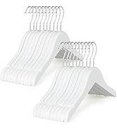 TOPIA HANGER Kids Wooden Hangers 20 Pack, Wood Baby Children Hangers Clothes Dress Shirt Hangers ...