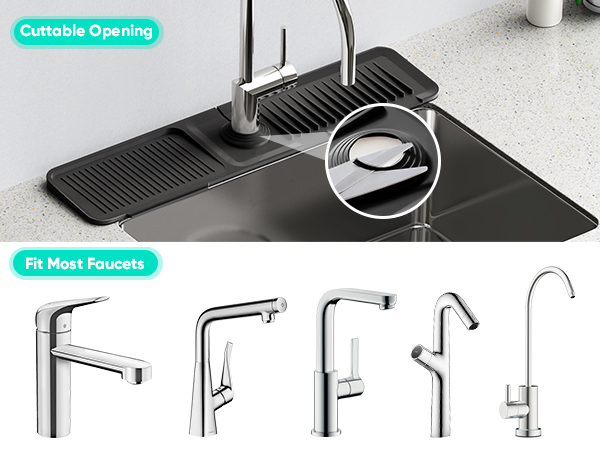 sink splash guard behind faucet