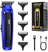 HIENA PRO Professional Electric Hair Trimmer for Men, Cordless Clipper Barber Haircut Tool with U...
