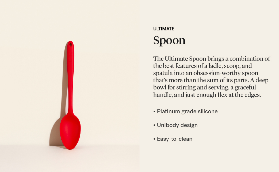 Ultimate Spoon, GIR, features of a ladle, scoop. spatula. silicone, antimicrobial, easy-to-use