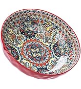 Ronanemon 75 Oz Serving Bowls,Bohemian Style Large Porcelain Dishes for Entertaining Parties,Big ...