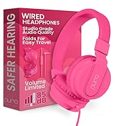 Puro Sound Labs PuroBasic Kid Headphones with Cord - Volume-Limiting & Adjustable with Microphone...