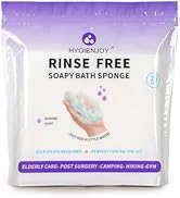 HYGIENJOY-21% Lager Rinse Free Bath Sponges for Adults-Disposable No Rinse Bathing Wipes-Soap Inf...