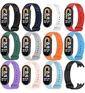 KOMI Watch Band Compatible with Xiaomi Mi Band 8,Soft Silicone Replacement band Sport Adjustable ...