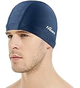 Firesara Fabric Swim Cap, High Elasticity Swimming Cap Keeps Hair Clean Breathable Fit Both Long ...