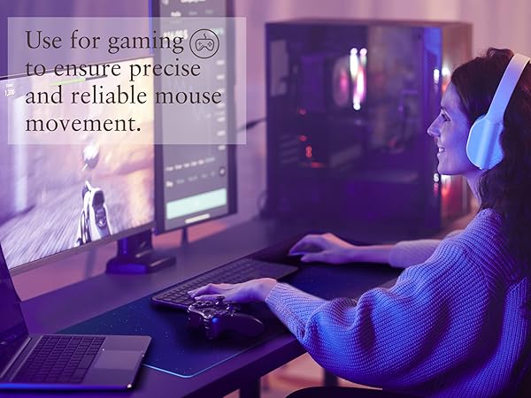 Use for gaming to ensure precise and reliable mouse movement.