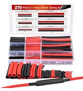 Nilight 270 pcs 3:1 Dual Wall Adhesive Heat Shrink Tubing kit, 6 Sizes(Dia): 1/16", 3/32", 1/8", ...
