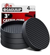Non Slip Furniture Pads- 3"x3" Round Anti Skid Caster Cups Furniture Coasters, Anti-Sliding Gripp...