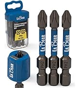 LaBear - PH2 Phillips Impact Screwdriver Bit Set 2-inch long 10-piece with Magnetizer/Demagnetize...