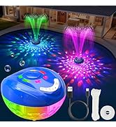 FluSing 3 in 1 Floating Pool Speaker with Pool Fountain,Pool Speakers Bluetooth Waterproof IP68,F...