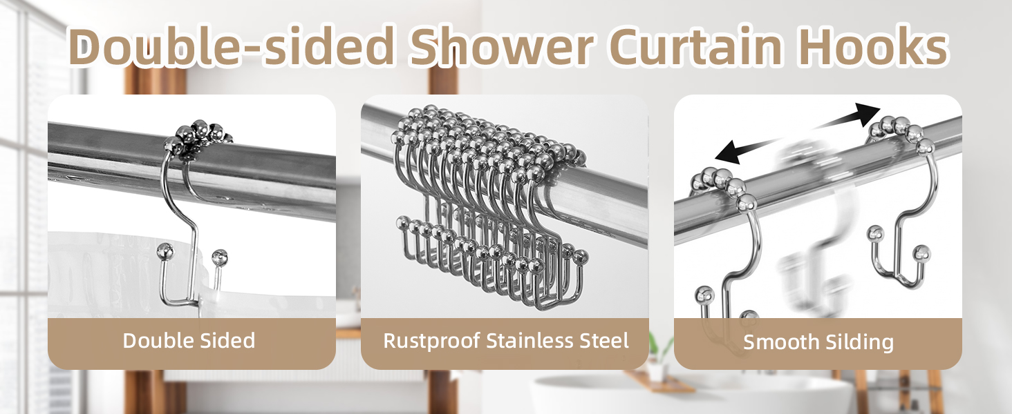shower curtain hooks