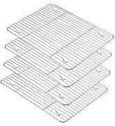 P&P CHEF Baking Cooling Rack Set for Cooking Roasting, 4-Piece Stainless Steel Wire Racks for Ove...