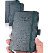 AISBUGUR Pocket Notebook Small Notebook 2-Pack, 3.7" x 5.7" pocket notebook hardcover Total 320 P...