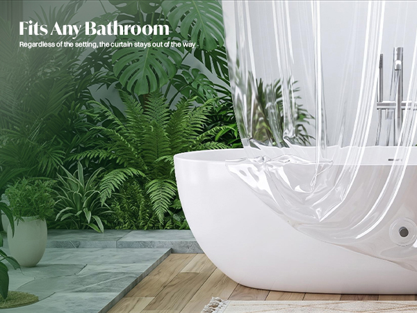 Shower Curtains Clear Transparent Tub Bathroom Bath