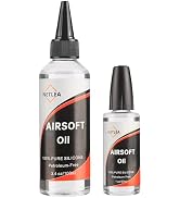 NetLea 4.4 oz Airsoft Oil lubricating with Needle Oiler Pure Silicone Lubricant Airsoft Chamber L...