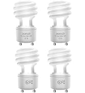 JACKYLED UL-Listed 13w Gu24 CFL Light Bulbs 2700k T2 Spiral Gu24 Base 2-Prong Light Bulb Warm Whi...