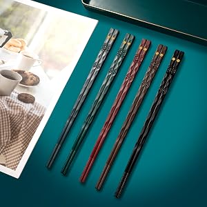 Multicolor non-slip Lightweight Chopsticks Japanese Korean Chopsticks Reusable Dishwasher Safe