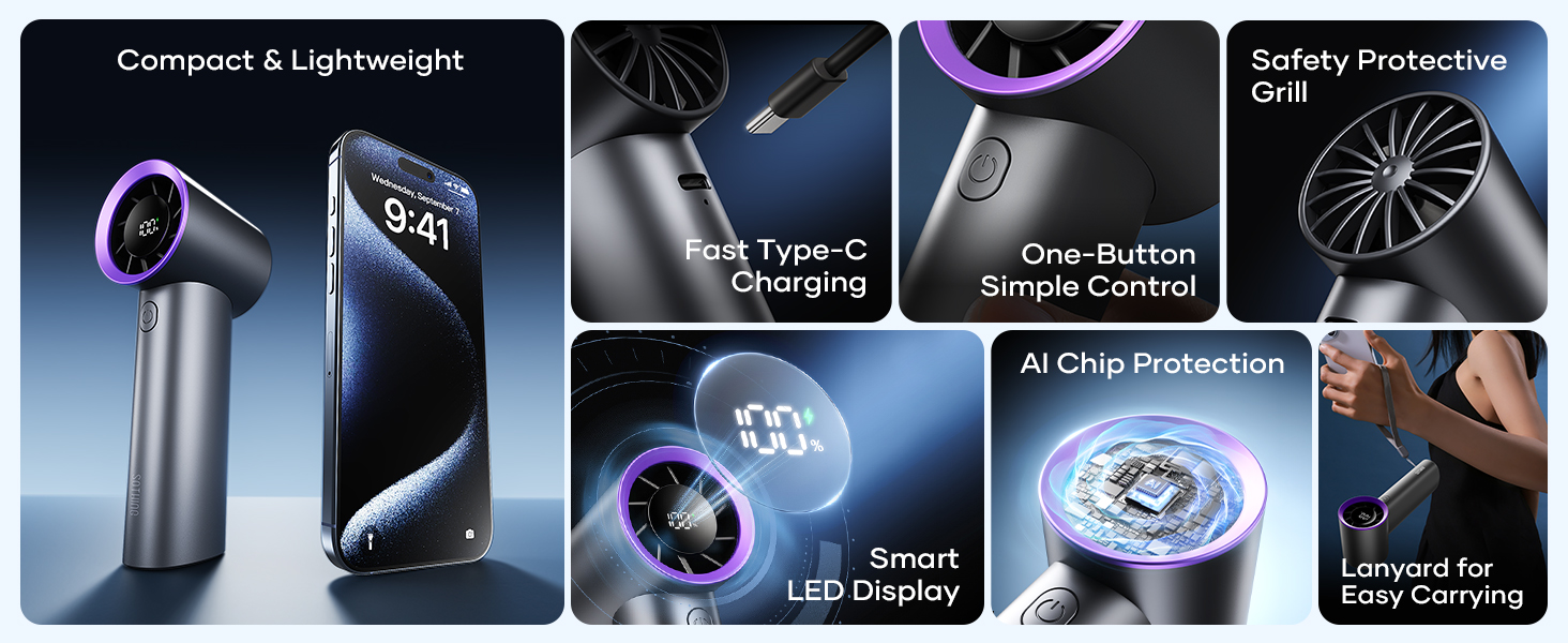 Sothing Engine Mini Portable Handhand Fan