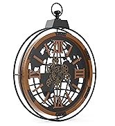 Driini Rustic Gear Clock with Moving Gears – Oversized 30inch Wall Clock – Perfect Large Farmhous...