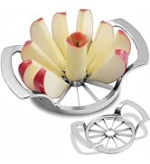LIIGEMI Apple Core Slicer - Easily Cut Smooth Apple Slices with 12-Stainless Steel Blades, Time-S...