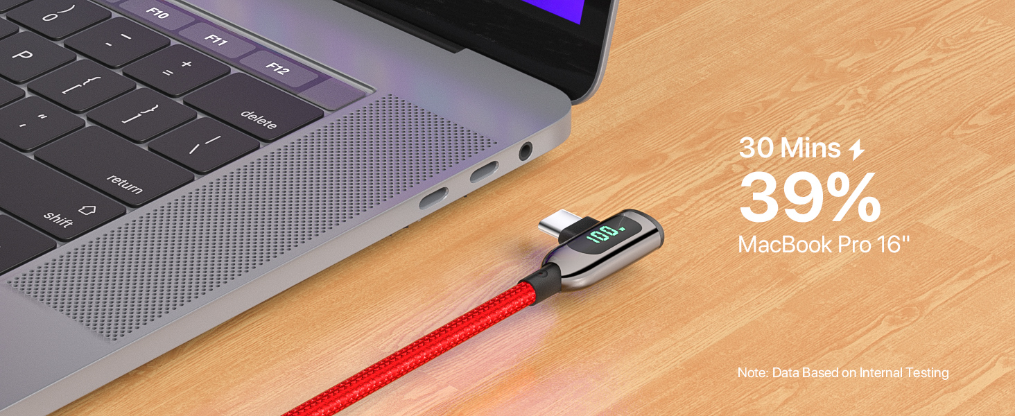 usb c cable with display