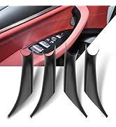 Jaronx Compatible with BMW X3 G01/X4 G02 Door Handle Covers,4PCS Left/Right Interior Black Door P...