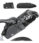 KEMIMOTO Bike Seat Bag Detachable, 11-13L Fully Waterproof Bicycle Saddle Pack with Reflective Pa...