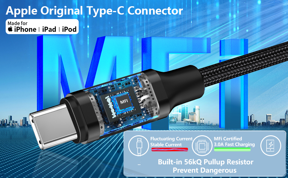 MFi Certified 90W Dual USB-C PD Car Power Cigarette Lighter USB-C Car Carplay Fast Charger Adapter