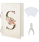 SUPERDANT Letter S Greeting Card Organizer Flowers Postcard Binder Birthday Wooden Cards Keeper S...