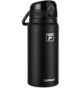 Fanhaw 20 Oz Insulated Stainless Steel Water Bottle with Chug Lid – Wide Mouth, Leak-Proof, BPA-F...