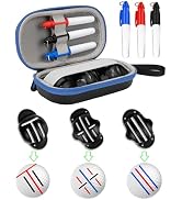 Golf Ball Marking Tool Golf Accessories - Perfect Golf Ball Line Marker Tool with Case - 3 Golf B...