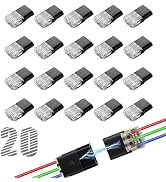 Low Voltage Wire Connectors, 3 Wire Connector 3 Pin Plug-in Connectors, No Stripping Pluggable LE...