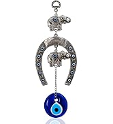 BCS Evil Eye Wall Decor 3.7''W x 10.2''L Metal - Glass Turkish Greek Nazar Amulet Good Luck & Pro...