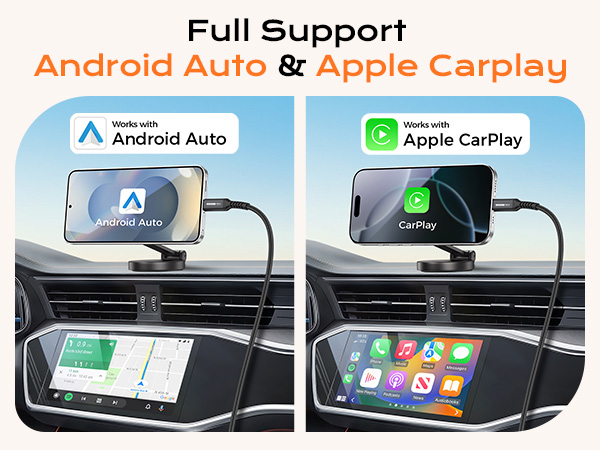 10Gbps Data Transfer & 3A Fast Charging USB A to Type C Cable Support Android Auto & Apple Carplay