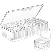 DUOFIRE 20 Pieces Plastic Bead Organizer, Craft Organizers and Storage Bead Storage Containers Sm...