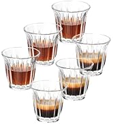 MHW-3BOMBER Shot Glasses Set of 6 Small Glass Cups 3OZ Latte Glasses for Espresso, Whiskey, Vodka...