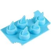 Blue Silicone Ice Cube Trays For Freezer Shark Fin Shape Ice Cube Tray,Novelty Silicone Diy Mould...